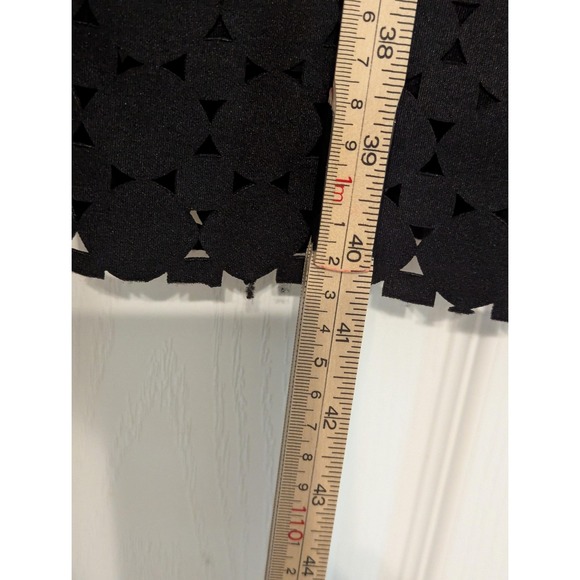 Trina Turk Womens 8 Black Eyelet Cocktail Dress Spaghetti Strap Elegant - Picture 10 of 15